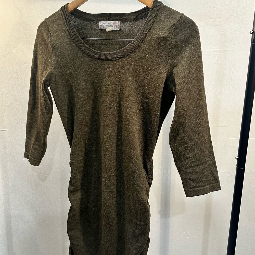 Pink Republic Forest Green Knit Dress